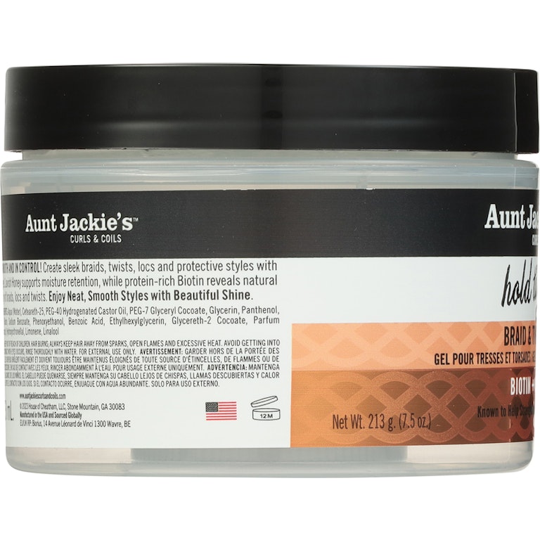 Aunt Jackie's Braid & Twist Gel, Biotin + Honey, Hold Tight Aunt Jackie's Braid & Twist Gel, Biotin + Honey, Hold Tight