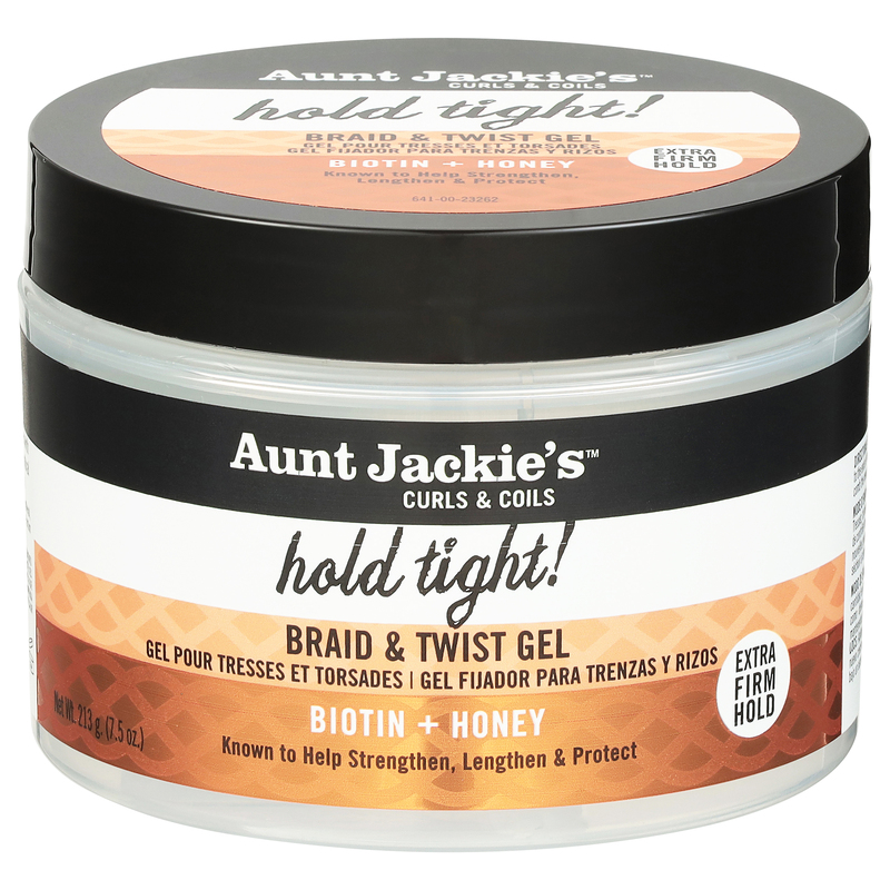 Aunt Jackie's Braid & Twist Gel, Biotin + Honey, Hold Tight