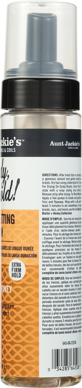 Aunt Jackie's Braid Setting Foam, Biotin + Honey | Giant Eagle