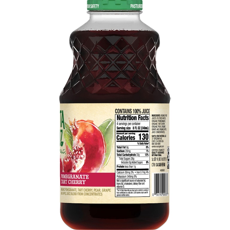 Santa Cruz Organic 100% Juice, Pomegranate Tart Cherry Giant