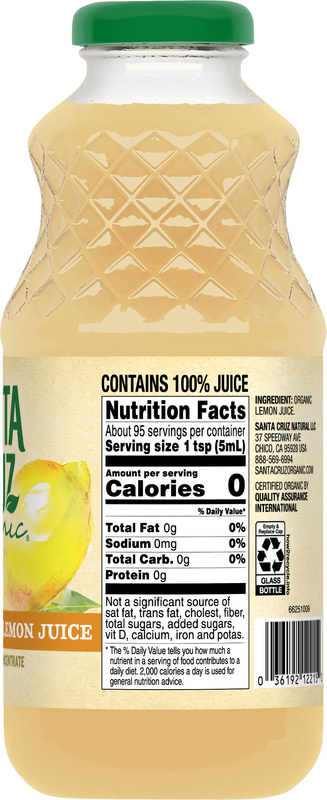 ゆずはな シエッポイエロー＆リサプードル Santa Cruz Organic 100% Pure Lemon Juice, 16 Fluid Ounces | Giant