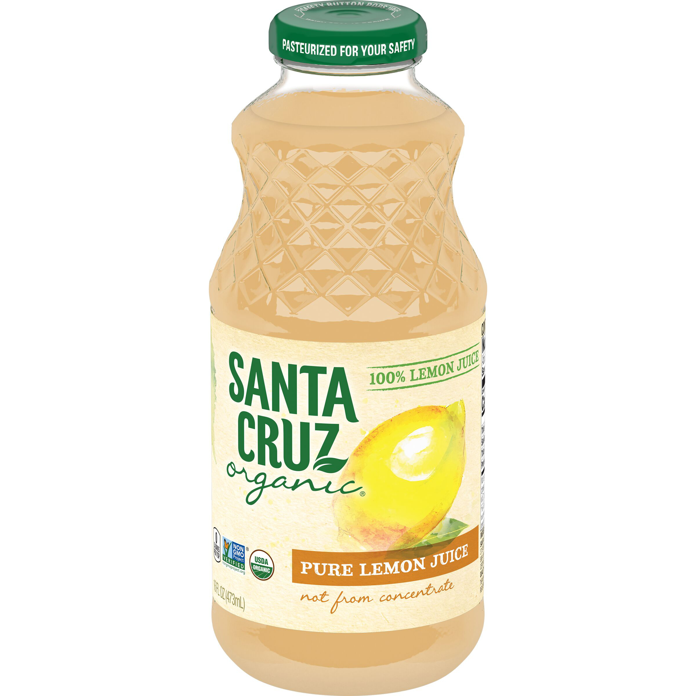 Santa Cruz Organic 100% Pure Lemon Juice, 16 Fluid Ounces | Giant