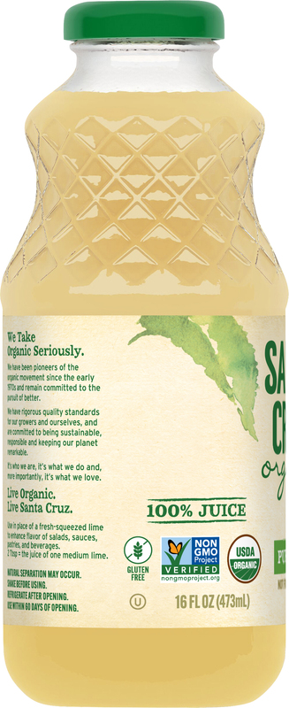 Santa Cruz Organic 100% Pure Lime Juice, 16 Fluid Ounces | Giant