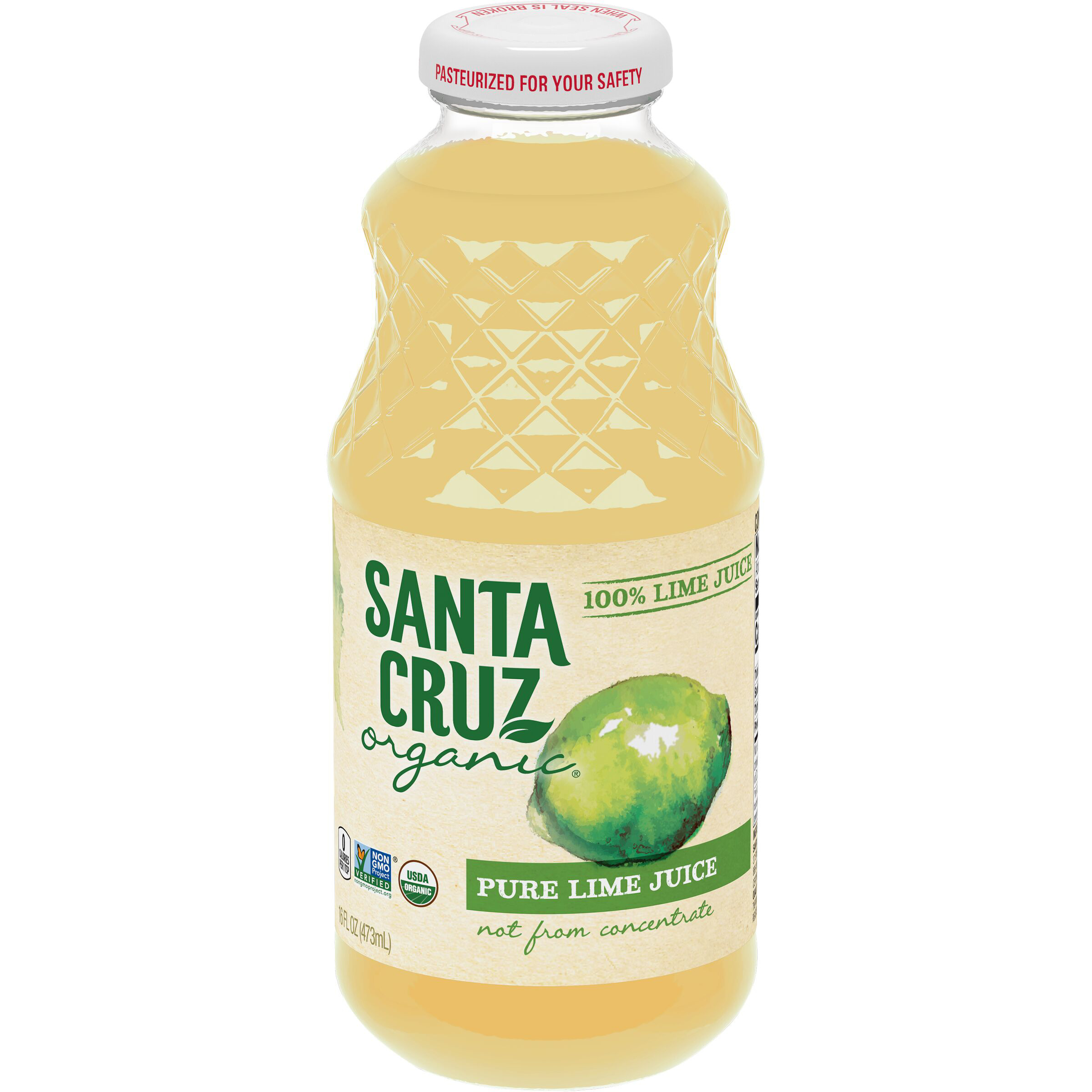 Santa Cruz Organic 100% Pure Lime Juice, 16 Fluid Ounces | Giant