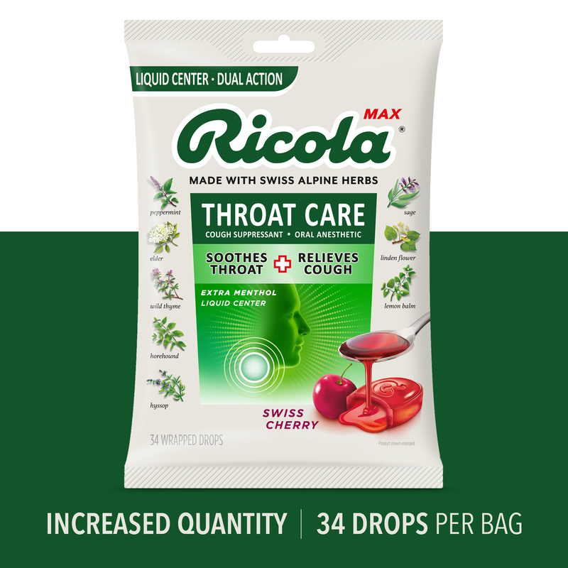 Ricola Max Throat Care Swiss Cherry Cough Drops | Giant Eagle