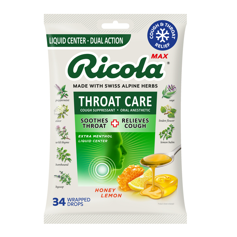 Ricola Max Throat Care Honey Lemon Cough Drops | Giant Eagle