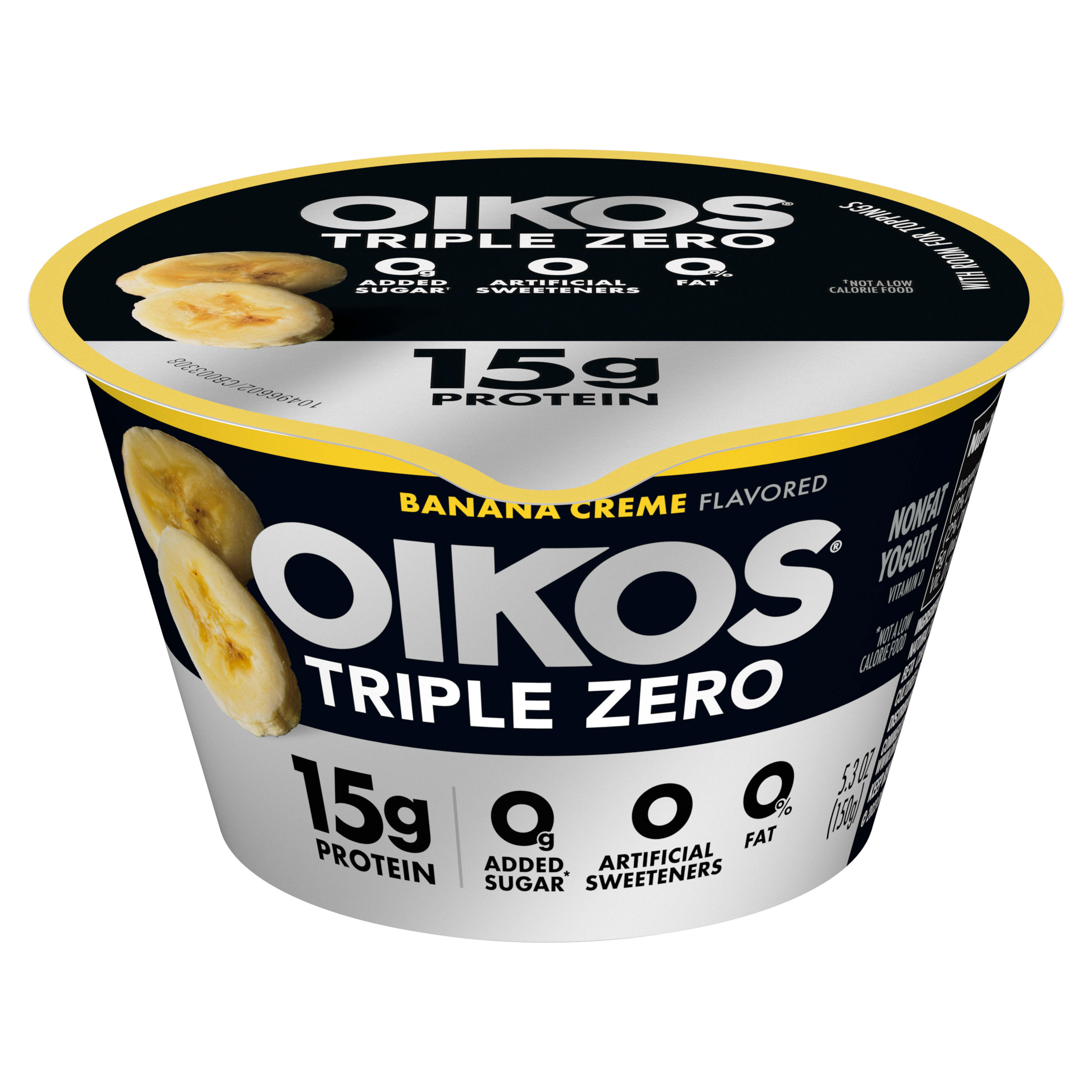 Oikos Triple Zero Salted Caramel Nonfat Greek Yogurt, 0% Fat, 0g