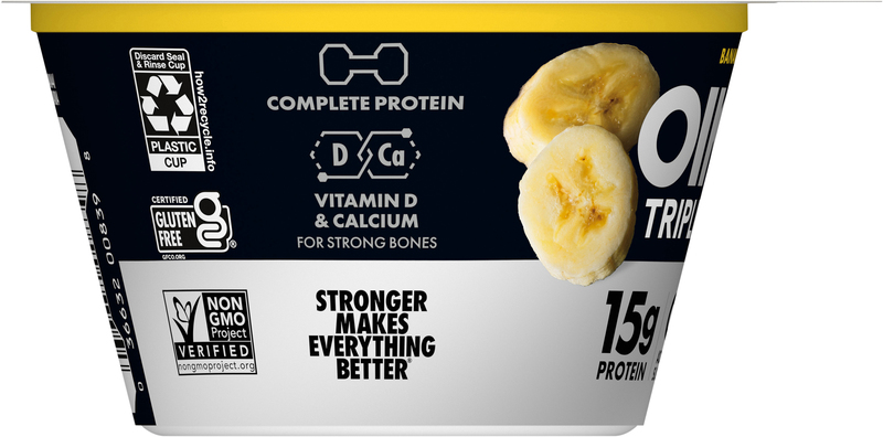 Oikos Triple Zero Banana Creme Nonfat Greek Yogurt, 0% Fat, 0g