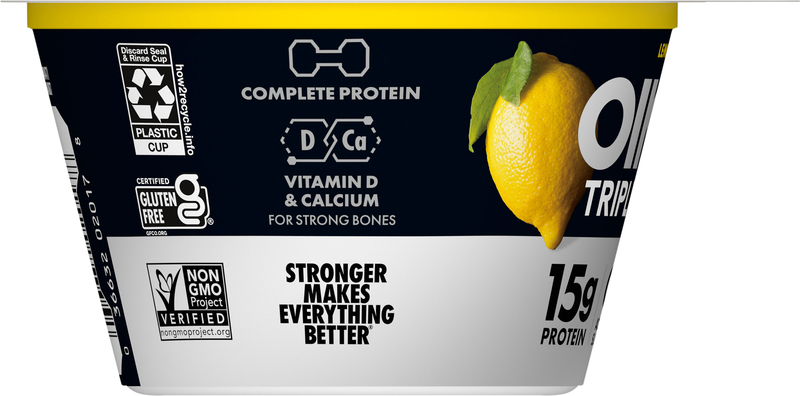 Oikos Triple Zero Lemon Tart Nonfat Greek Yogurt, 0% Fat, 0g Added