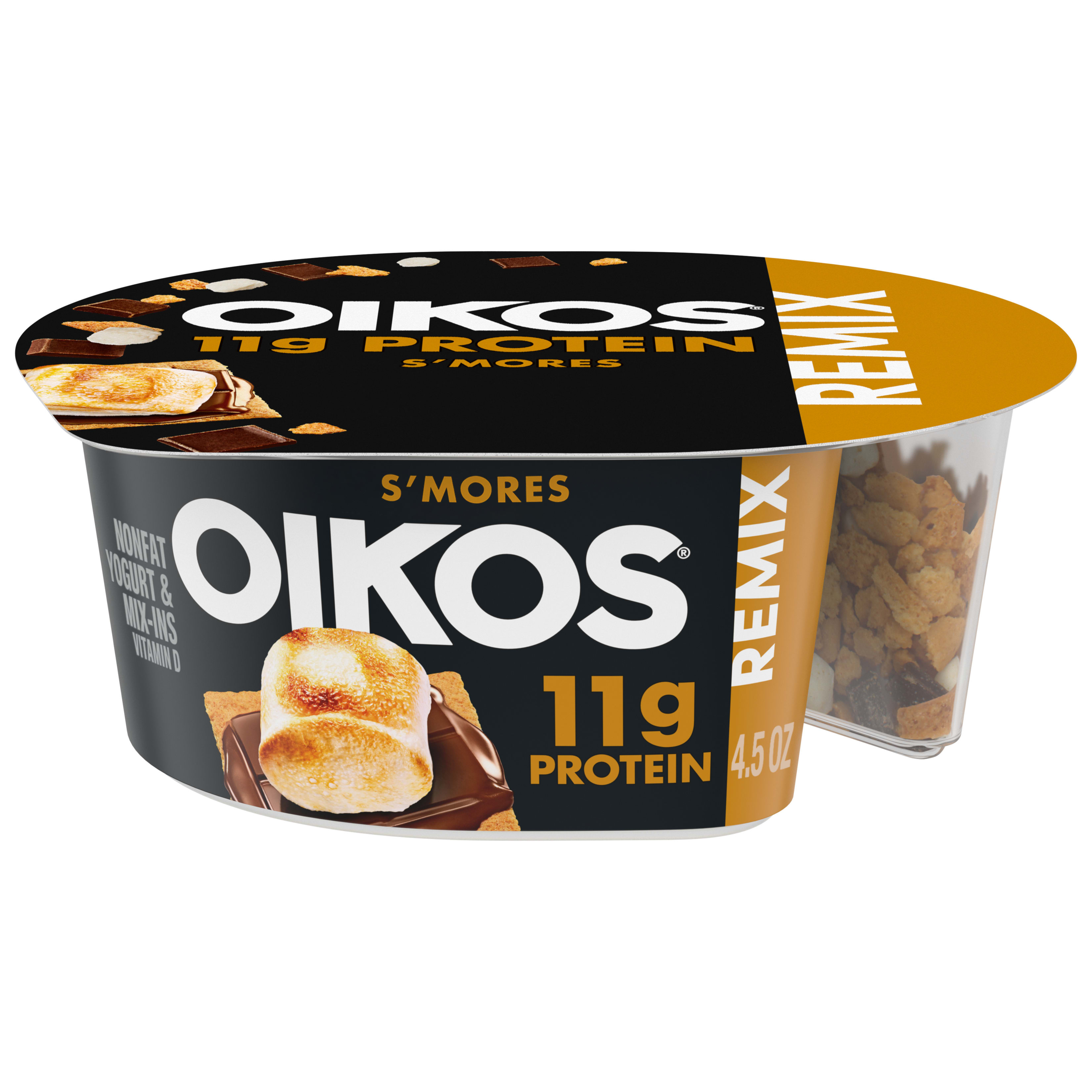 Oikos REMIX S'mores Vanilla Nonfat Greek Yogurt with Graham