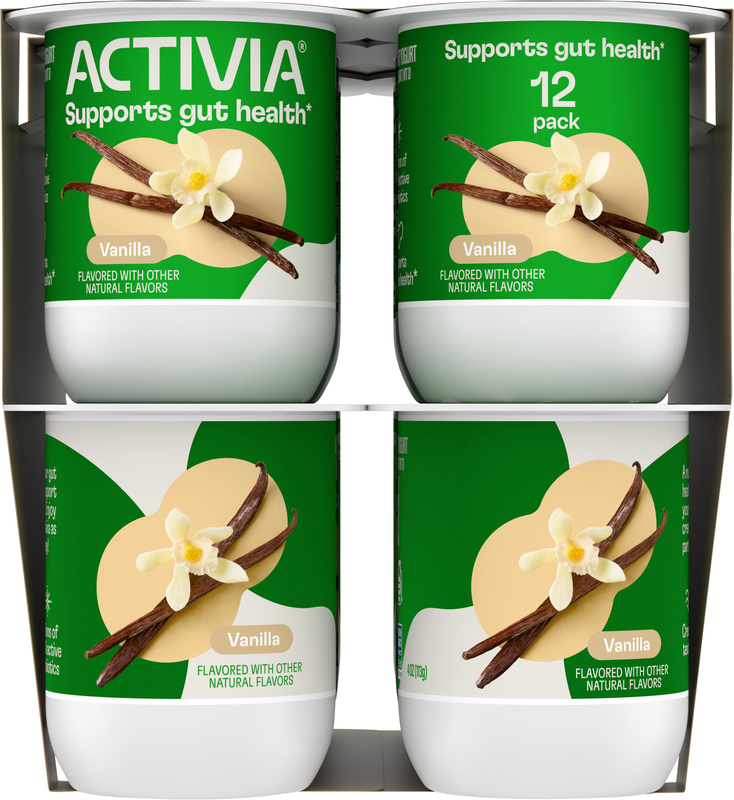 Activia Vanilla Probiotic Yogurt, Delicious Low Fat Yogurt Cups to