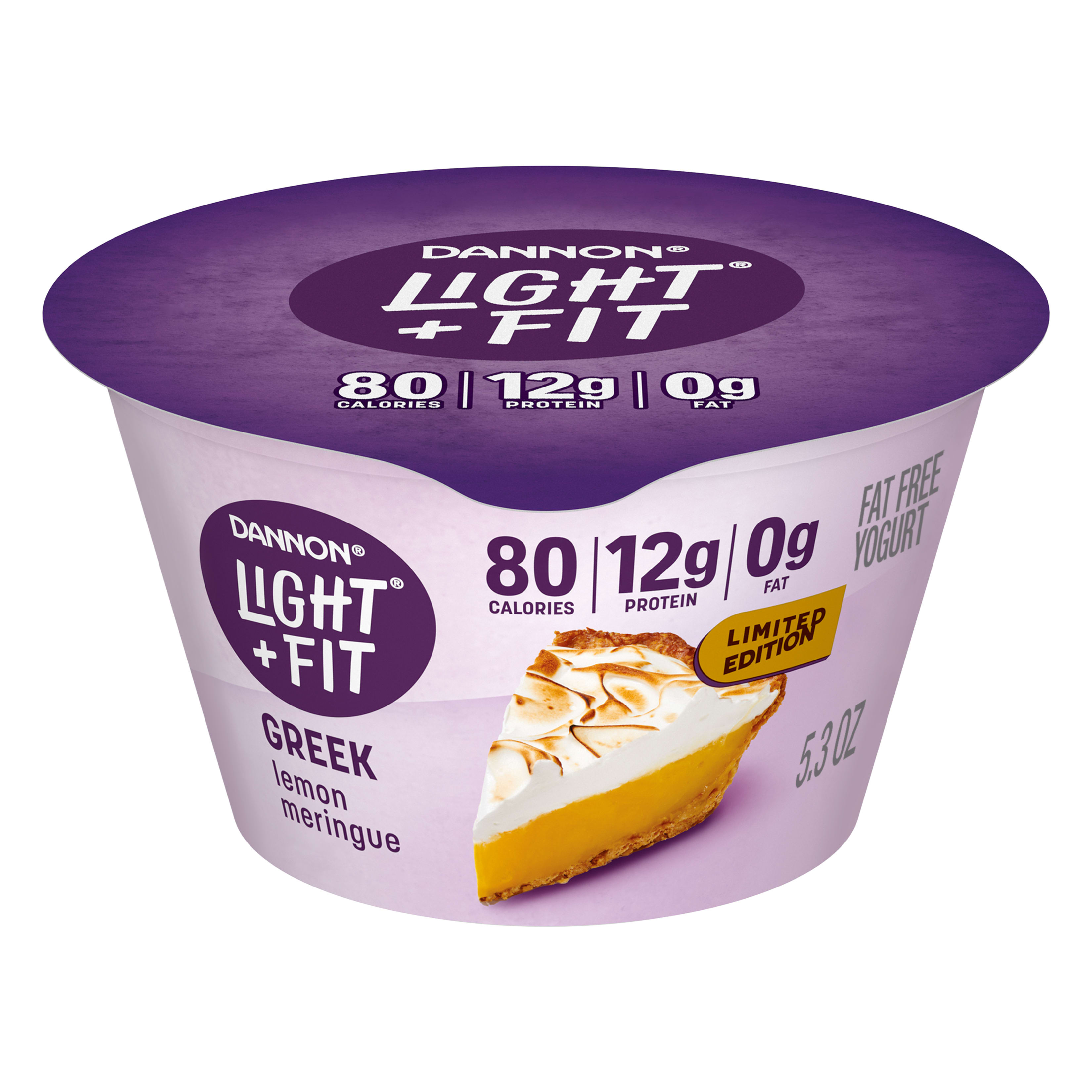 Dannon Light + Fit Lemon Meringue Greek Fat Free Yogurt, Creamy