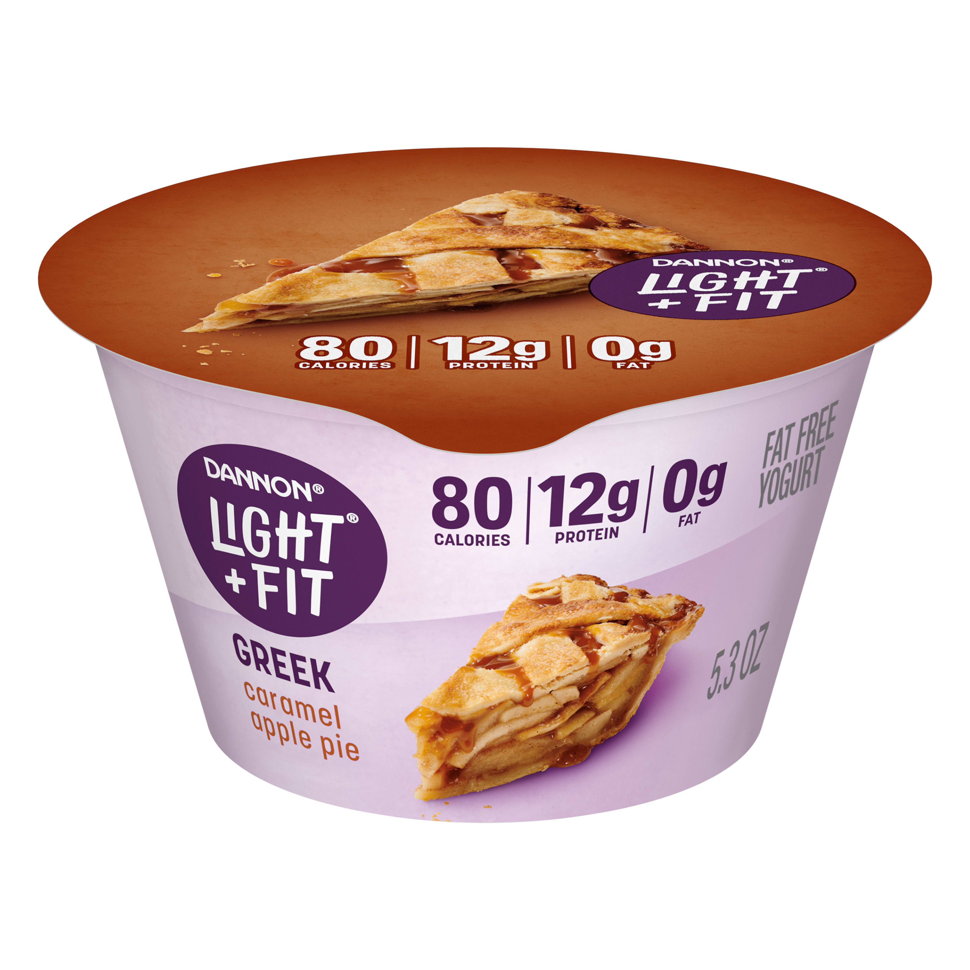 Dannon Light + Fit Caramel Apple Pie Greek Fat Free Yogurt