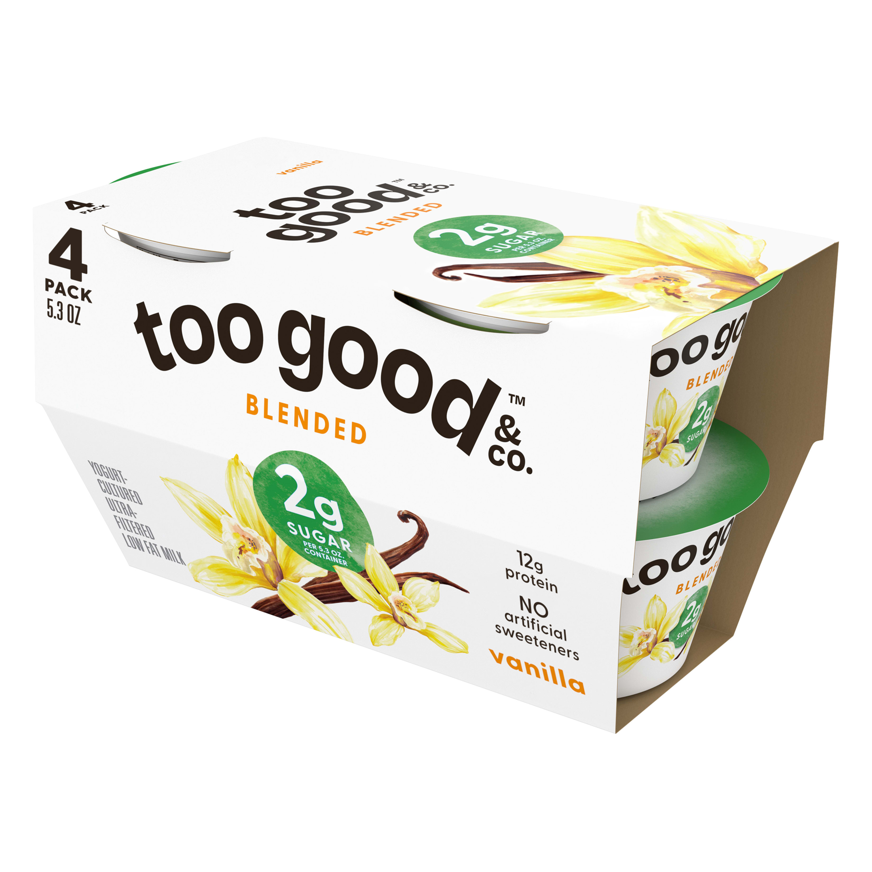 Too Good & Co. Vanilla Flavored Greek Yogurt Cultured Product, 5.3