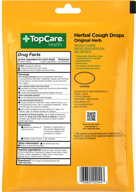 TopCare Cough Drop Natural Herb | Giant Eagle | Because It Matters