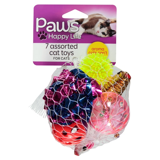 Paws Happy Life For Cats Assorted Cat Toys ea Card Giant