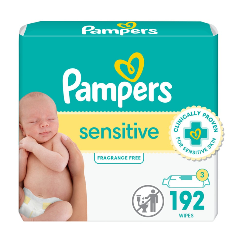 Pampers Baby Wipes Pampers Sensitive 192 Wipes, 4X | Giant Eagle
