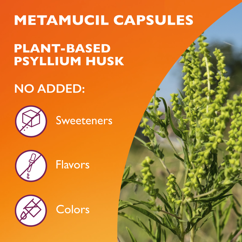 semaglutide and psyllium husk Metamucil Psyllium Husk Capsules, 160 Capsules, 3-in-1 Daily Fiber | Giant  Eagle | Because It Matters