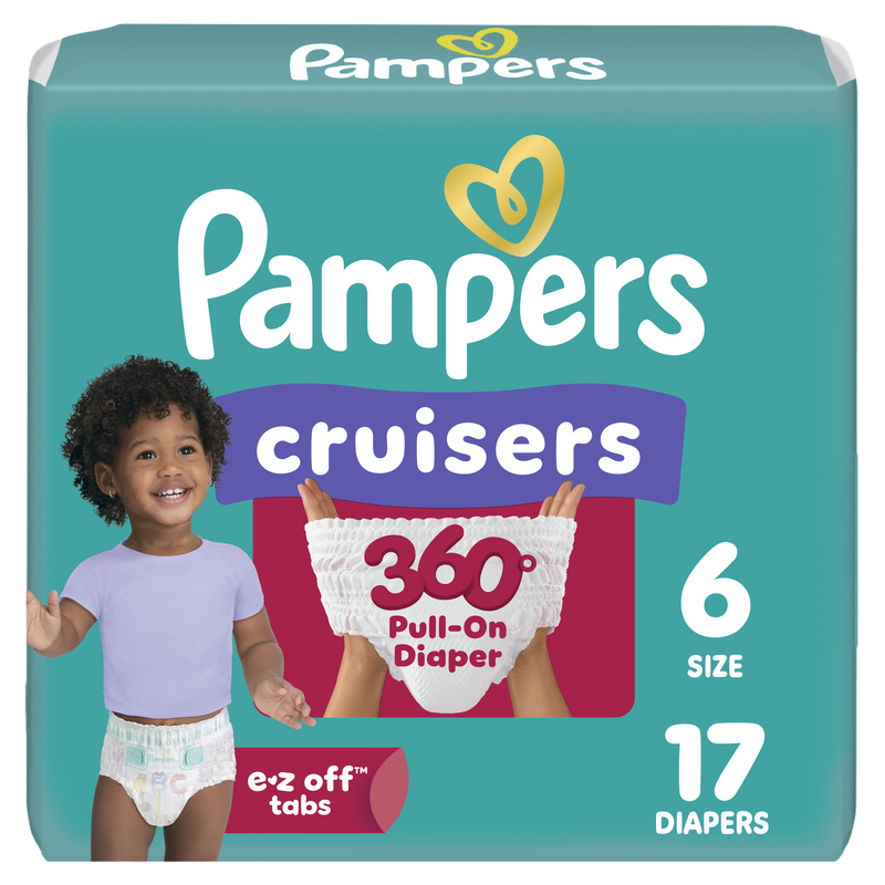 Pampers Diapers - Cruisers 360 degrees - Size 6, 17 Count | Giant