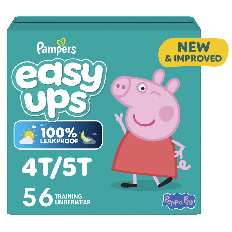 Pampers Easy Ups Potty Training Pants Size 6 (4T5T), 56 Count