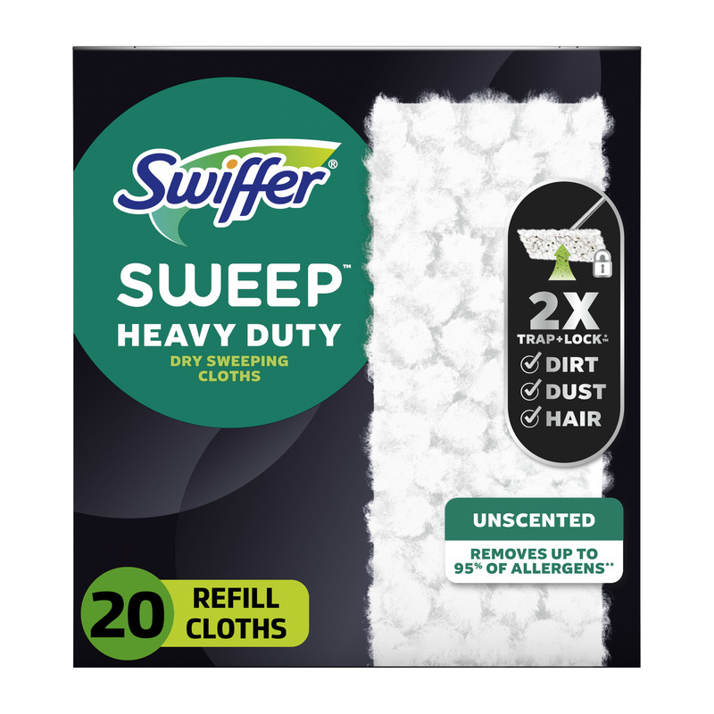 Swiffer Sweeper Heavy Duty Dry Multi-Surface Cloth Refills, 20