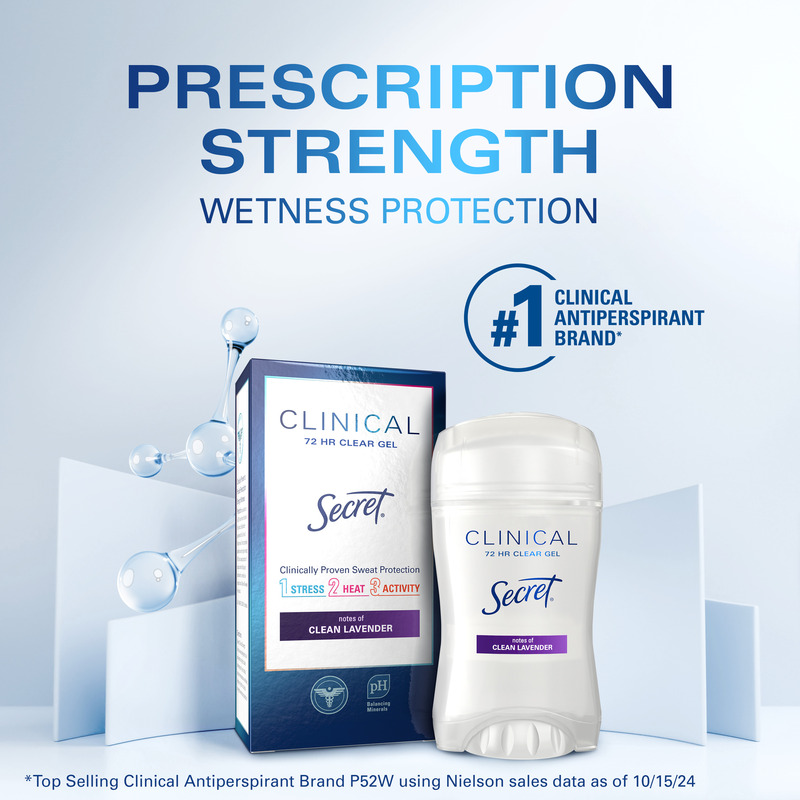 Secret Clinical Strength Clear Gel Antiperspirant and Deodorant