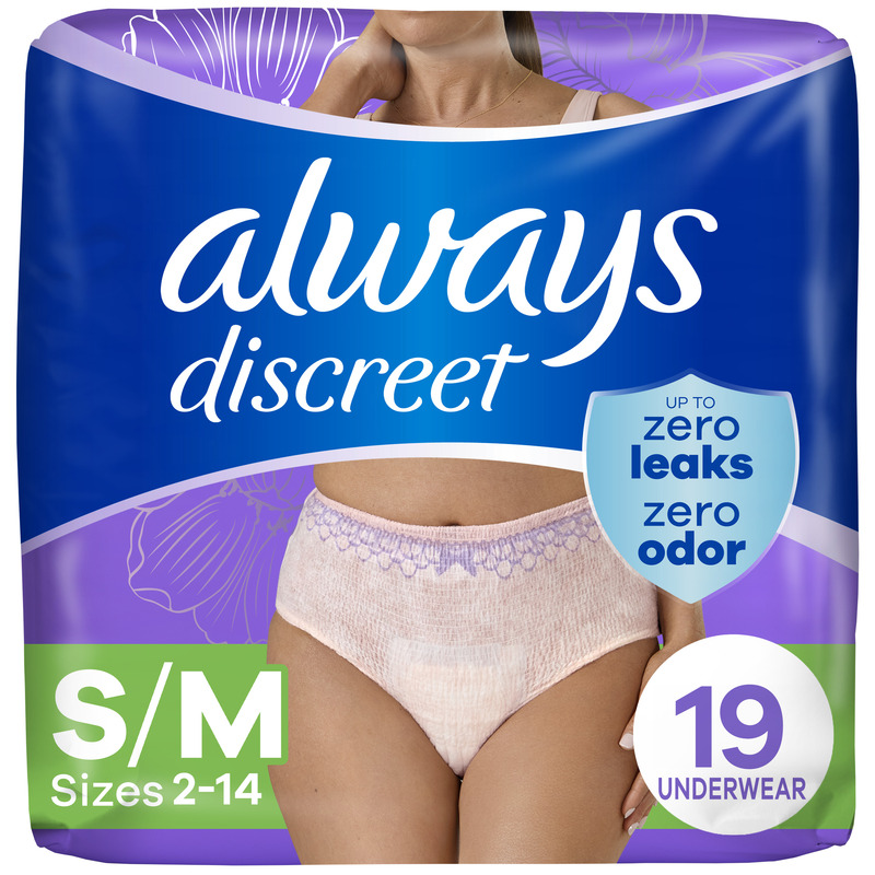 Always Discreet Adult Incontinence Underwear for Women, XL, 15 CT