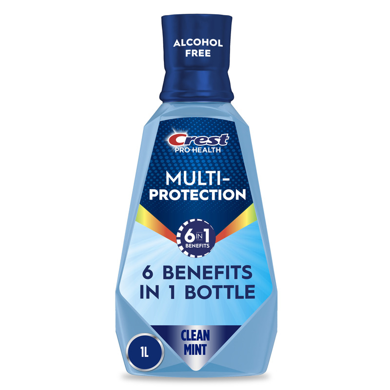 Crest Mouthwash Pro Health Multi-Protection, 6-in-1 benefits