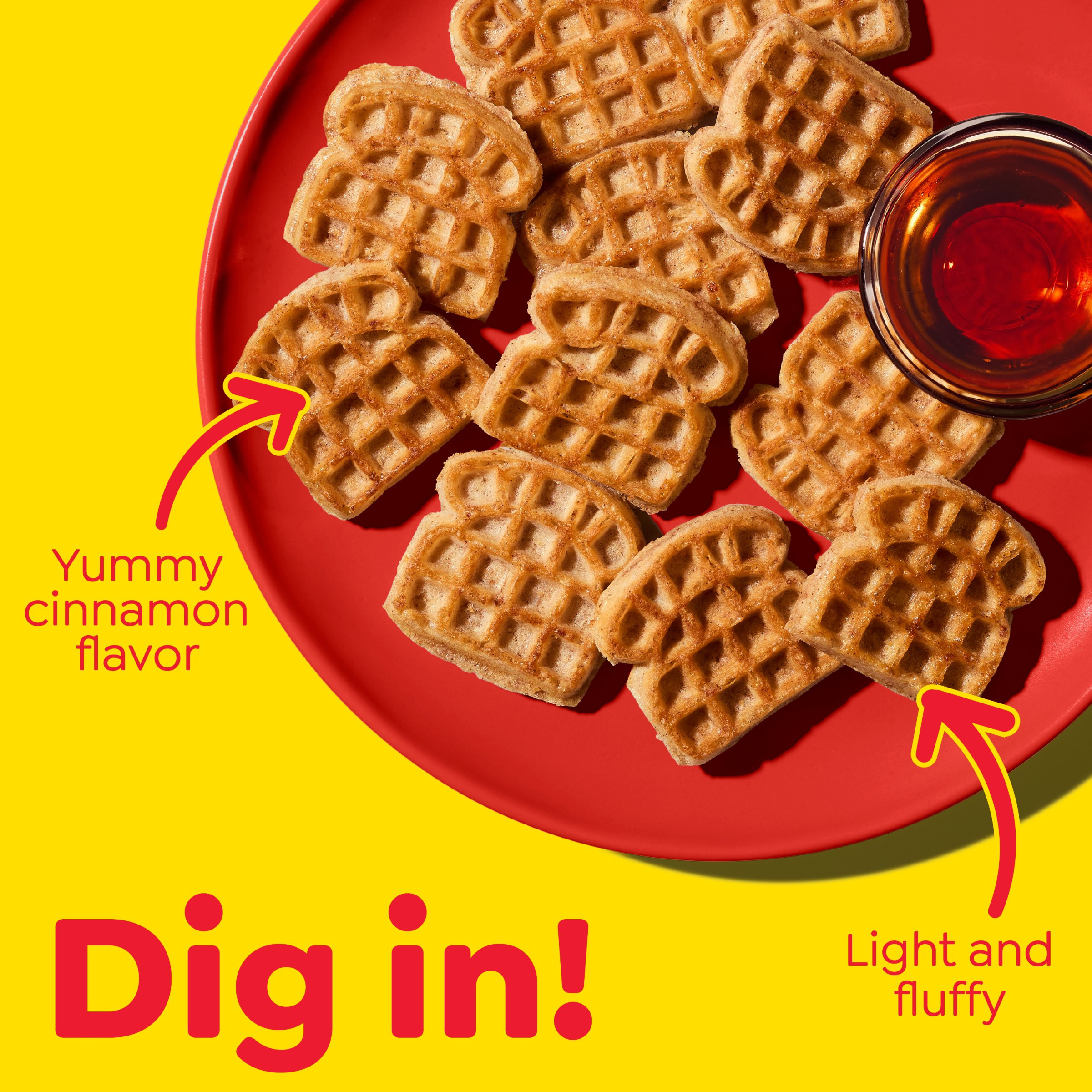 Eggo Minis Waffles Cinnamon Toast, Breakfast Food, 25.8 oz, 24