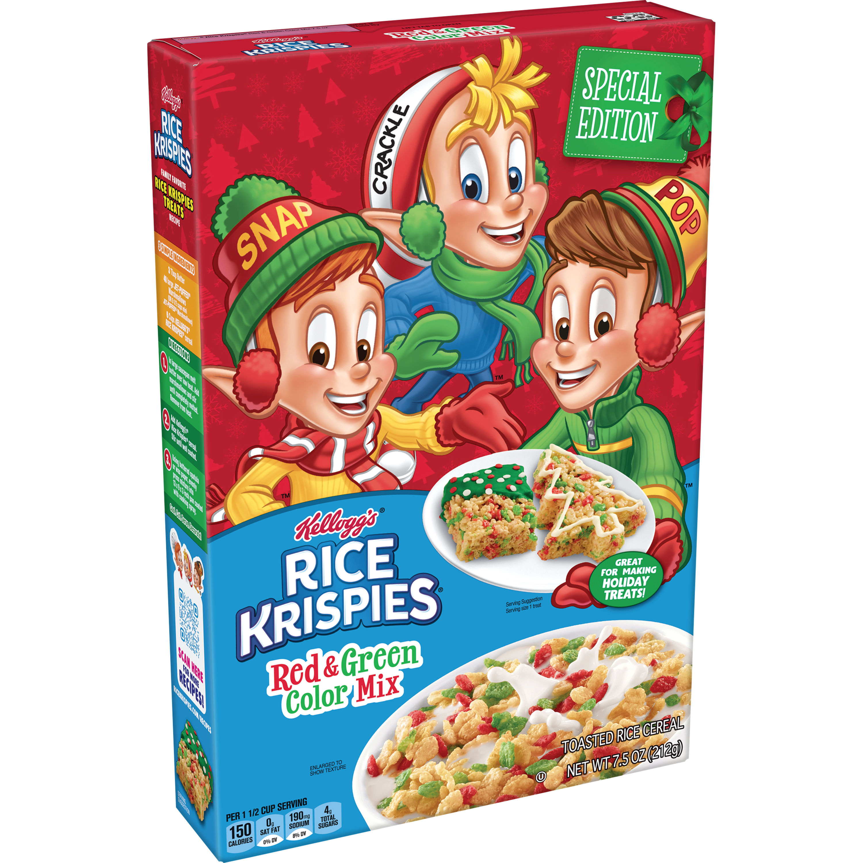 Kellogg's Rice Krispies Breakfast Cereal, Christmas Pack, Original