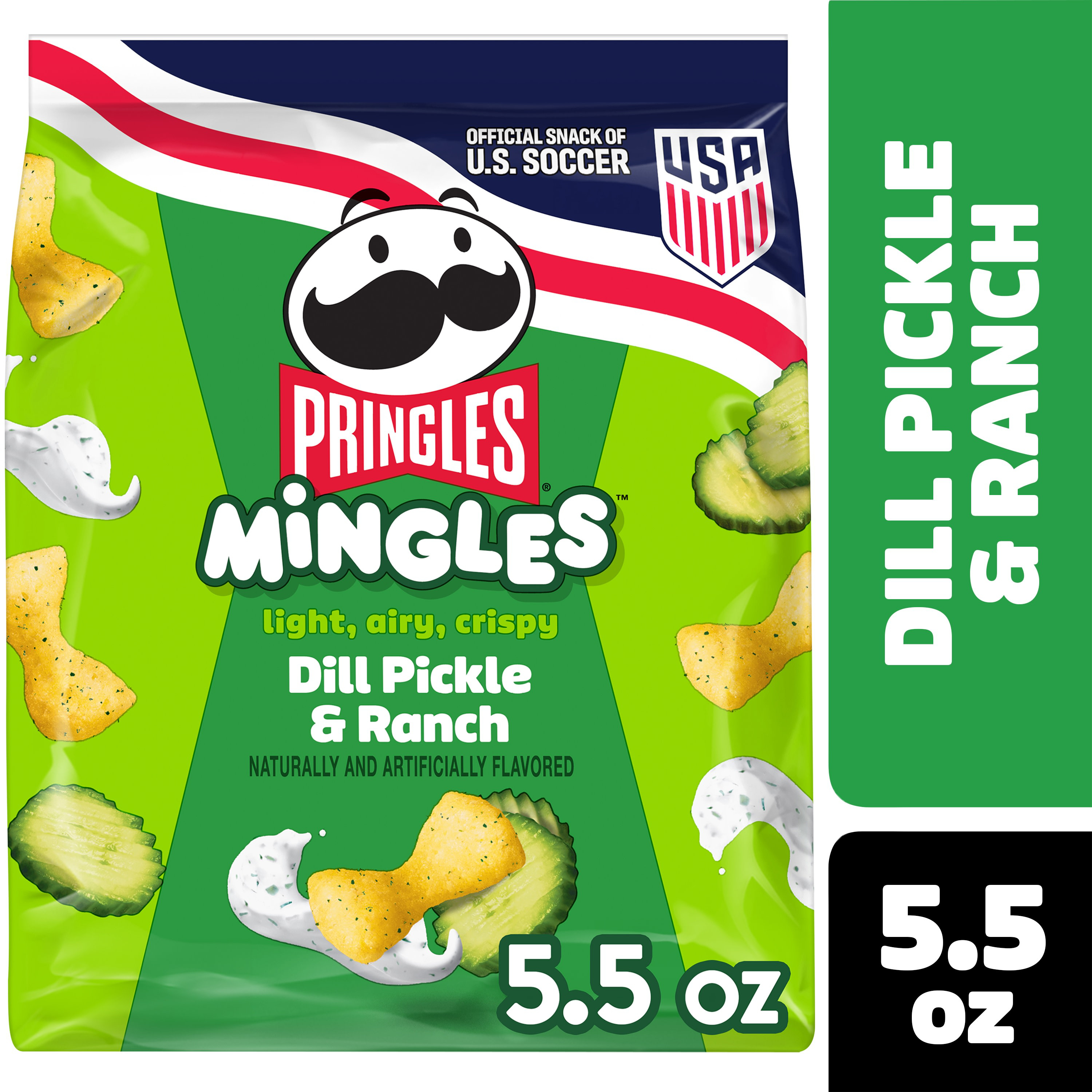 Pringles Mingles Puffed Snacks Dill Pickle and Ranch, Salty Snacks