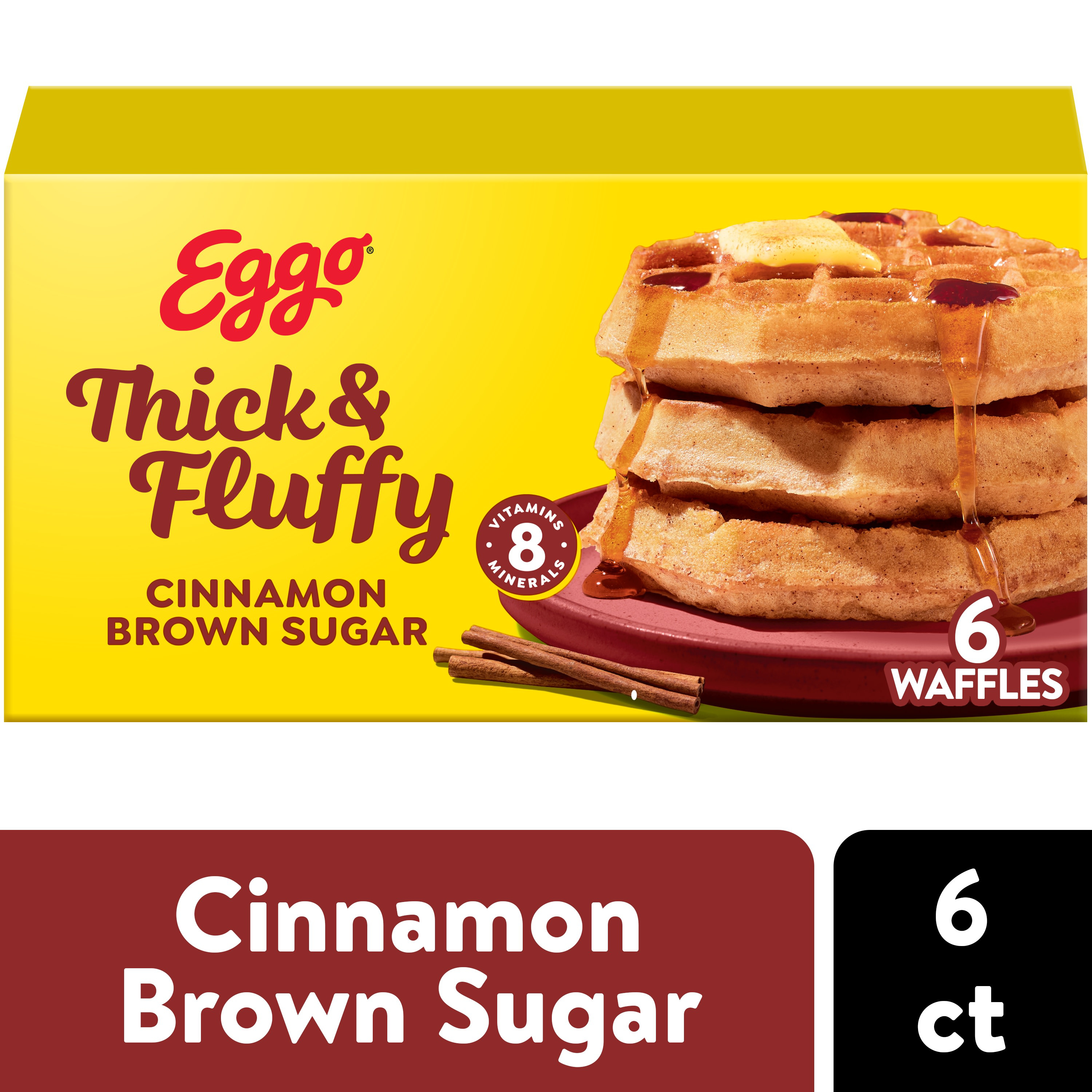 Eggo Thick and Fluffy Waffles Dark Chocolate Chip, Frozen