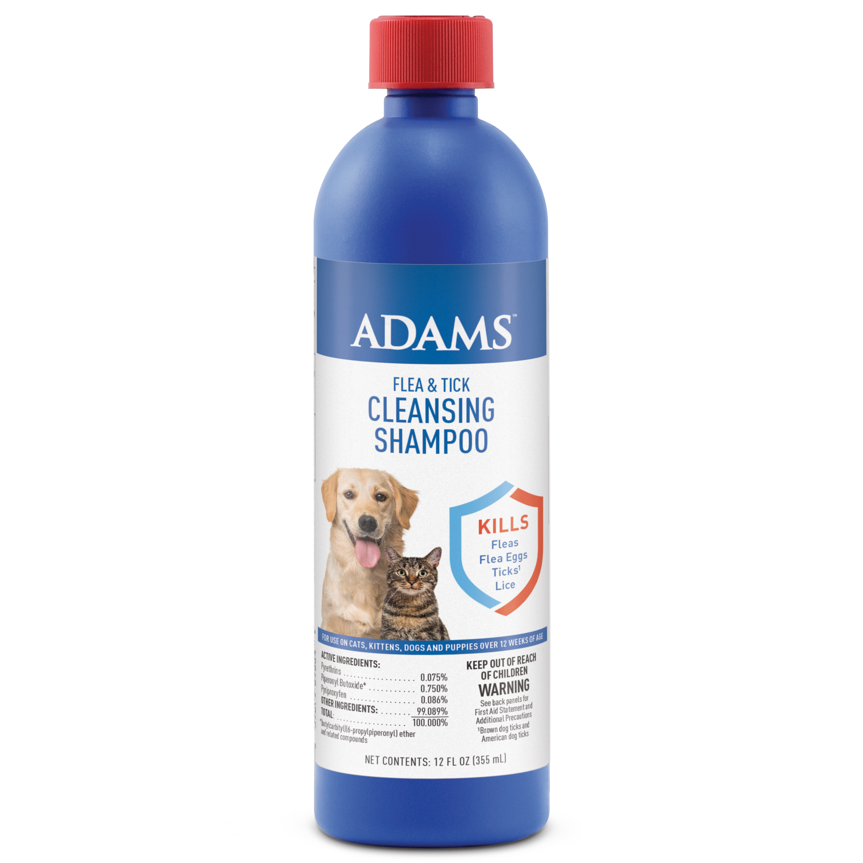 Adams Flea Tick Cleansing Shampoo Clear 12 Ounces