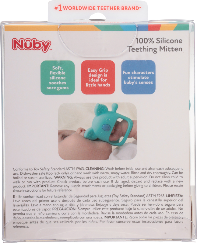 Nuby Teething Mitten, 100% Silicone, 3-6m Giant Eagle Because