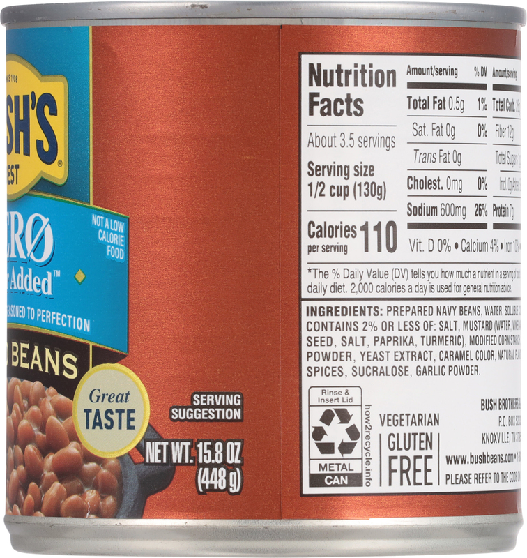 Bush's Zero Sugar Added Baked Beans 15.8 oz | Giant Eagle
