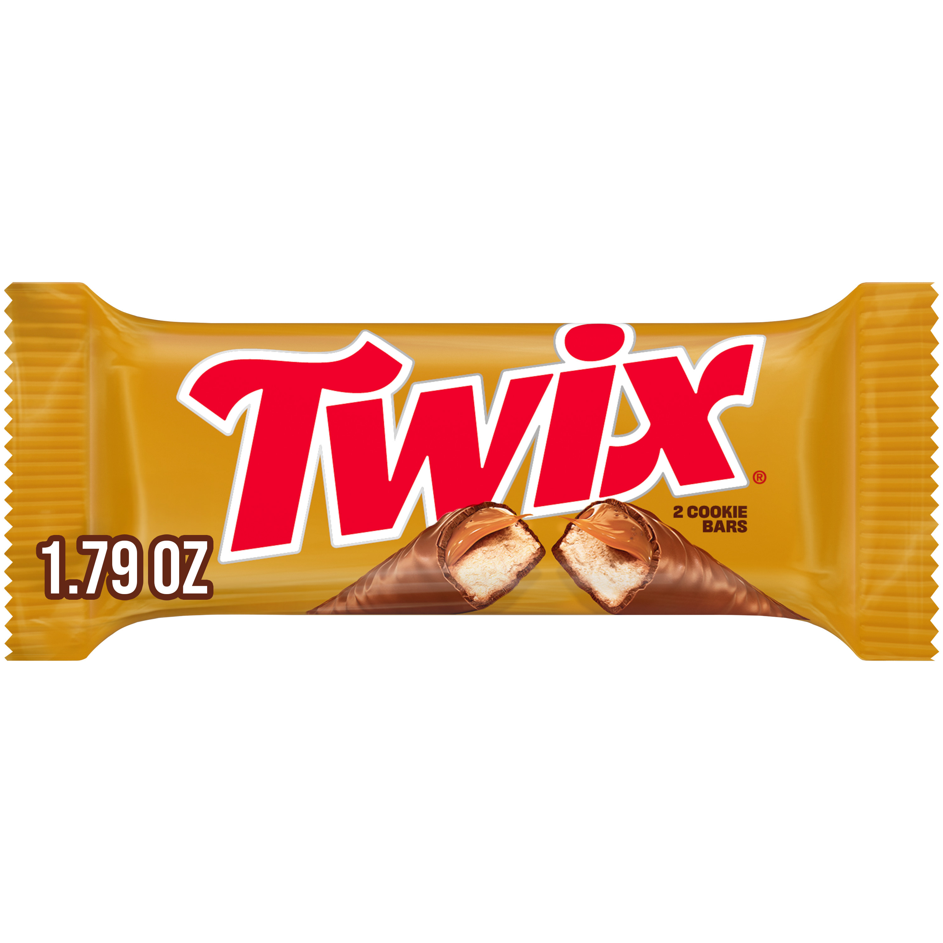 TWIX Caramel Cookie Milk Chocolate Candy Bars, Full Size, 1.79 oz
