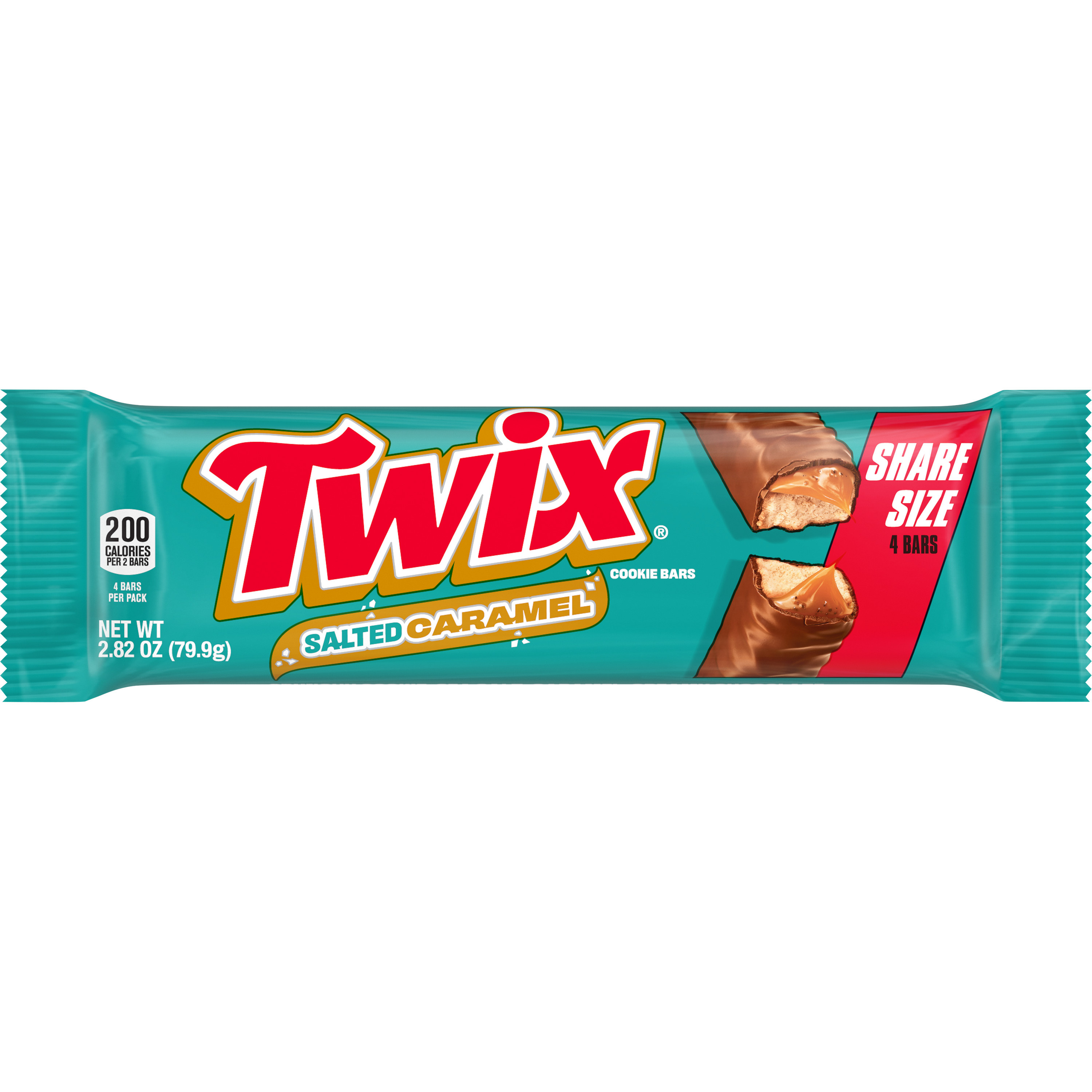 TWIX Salted Caramel Chocolate Cookie Bars, Share Size, 2.82 oz