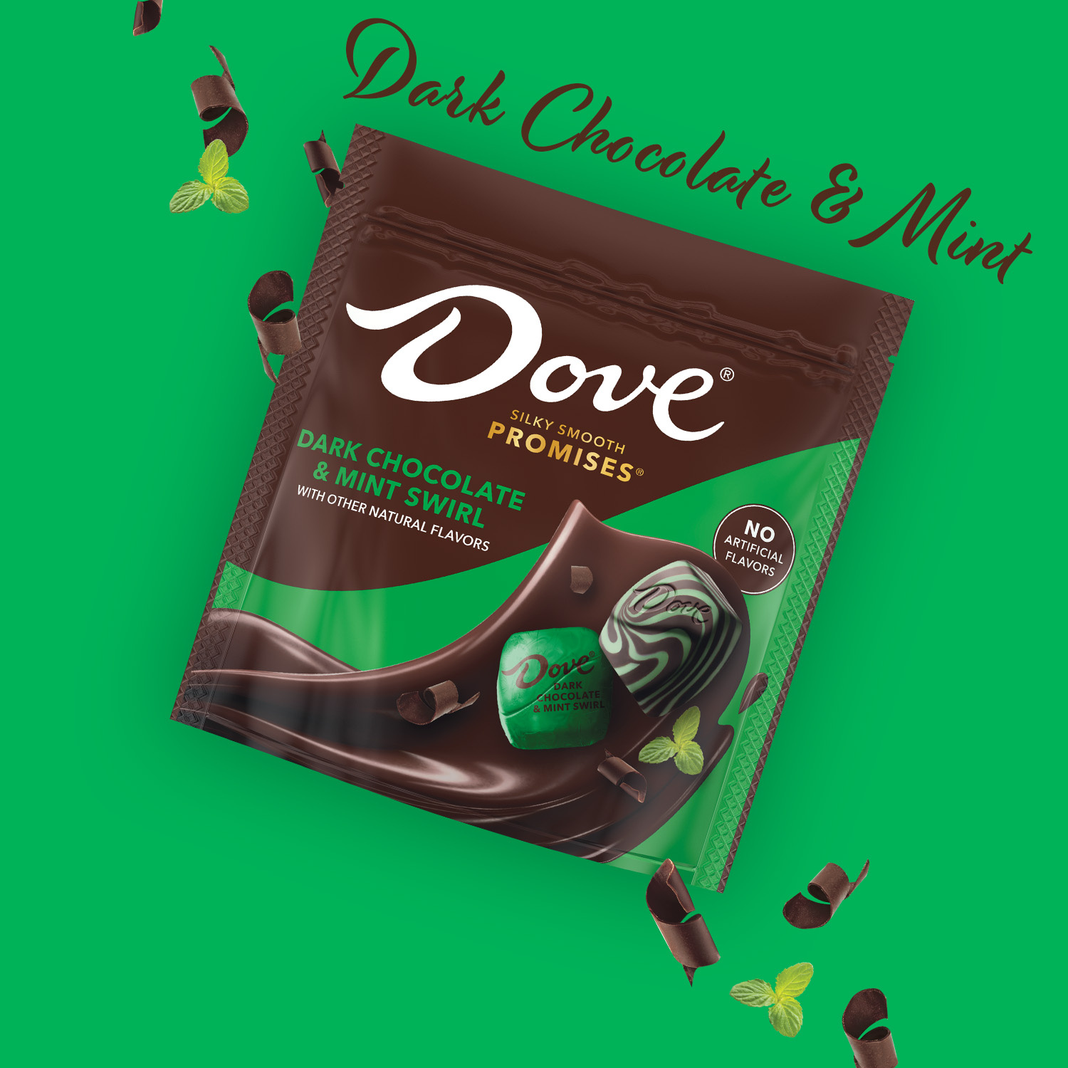 DOVE PROMISES Dark Chocolate & Mint Swirl Candy, 6.74 Oz Bag