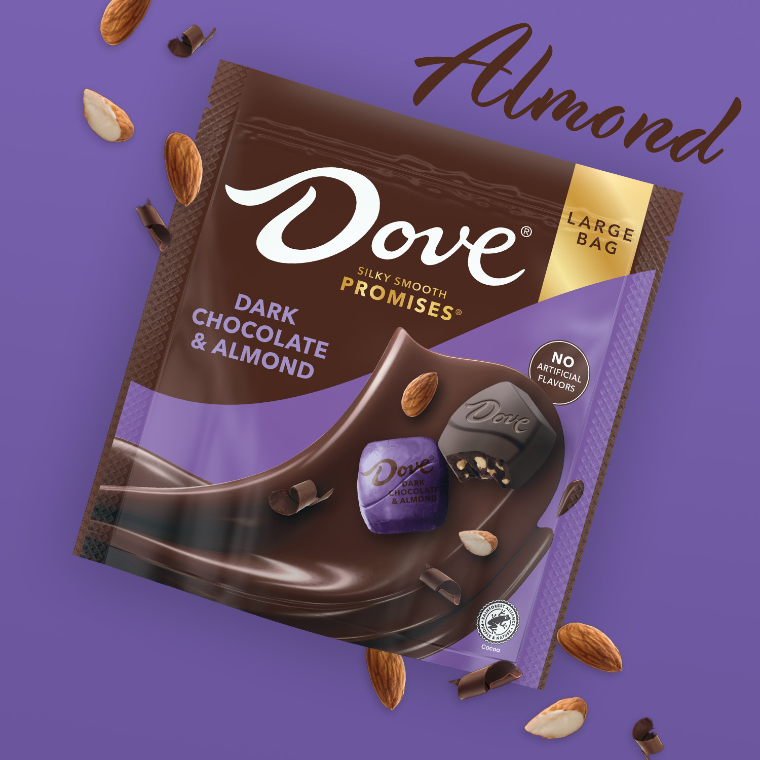 DOVE PROMISES Dark Chocolate Almond Candy Individually Wrapped