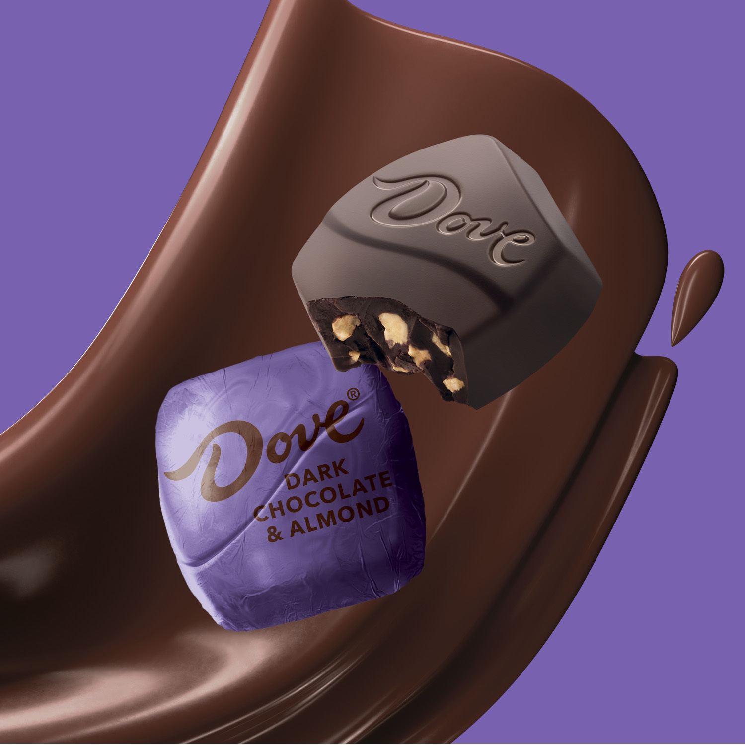 DOVE PROMISES Dark Chocolate Almond Candy Individually Wrapped