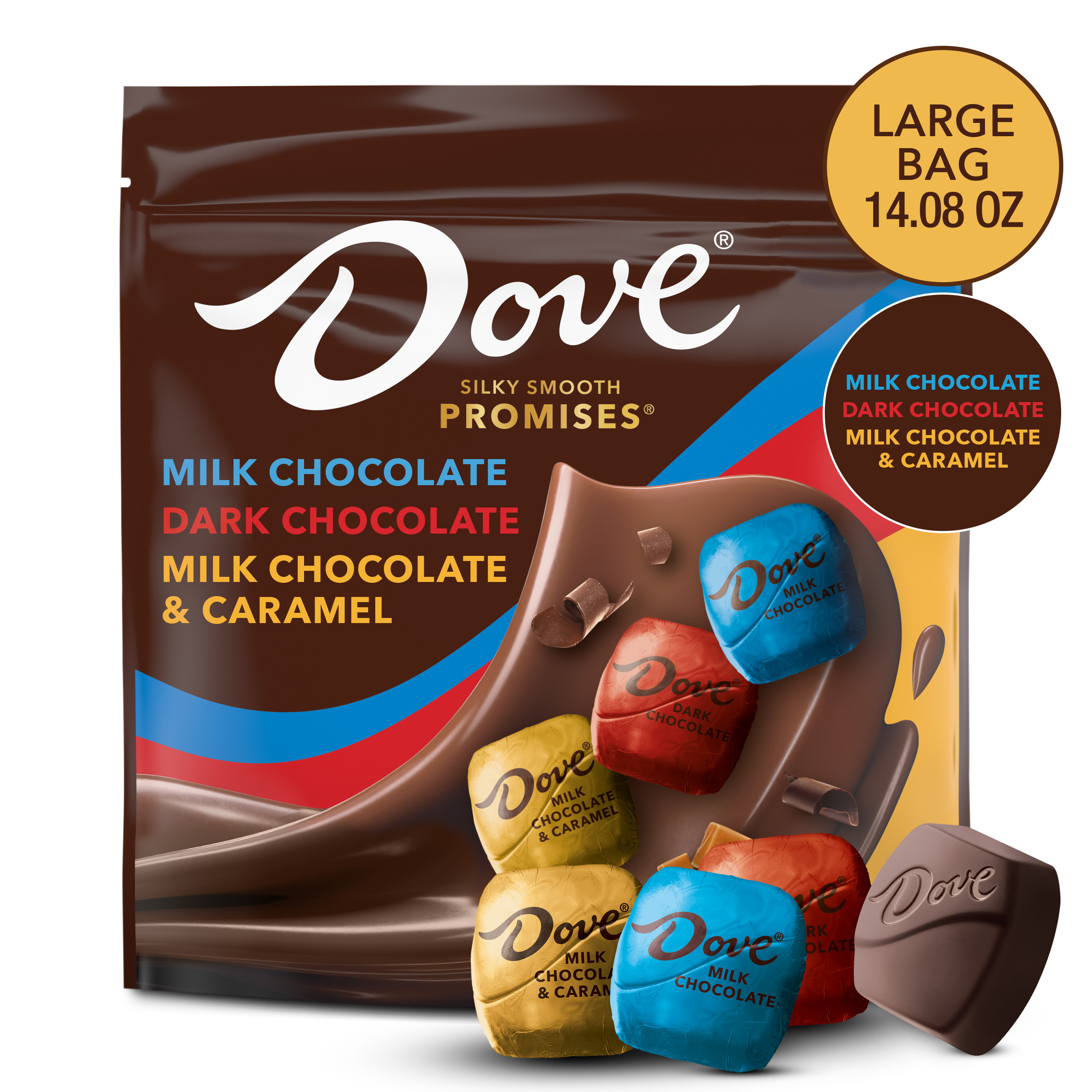 DOVE PROMISES Chocolate Candy Variety Assortment, 14.08 Oz Large