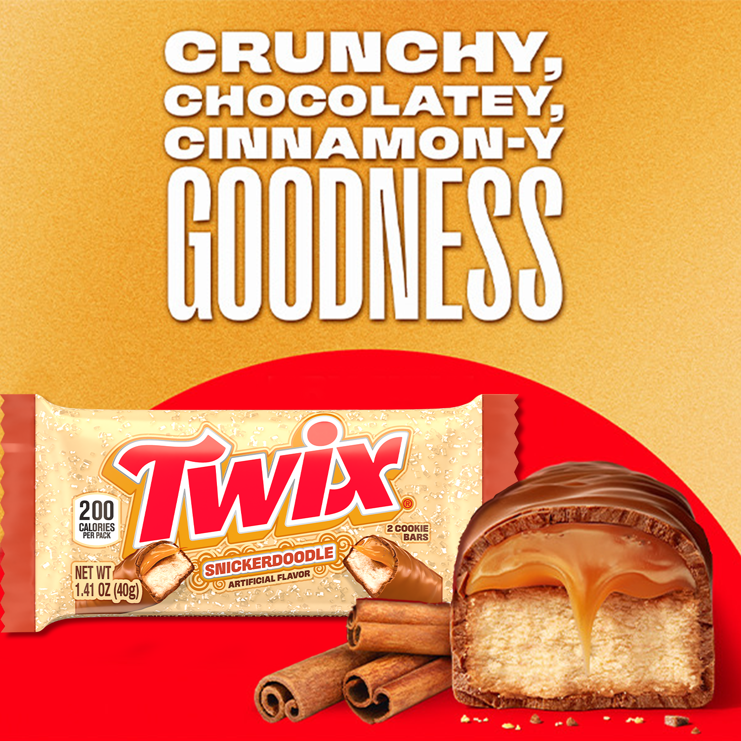 TWIX Snickerdoodle Cookie Chocolate Candy Bars, 1.4 Oz Pack