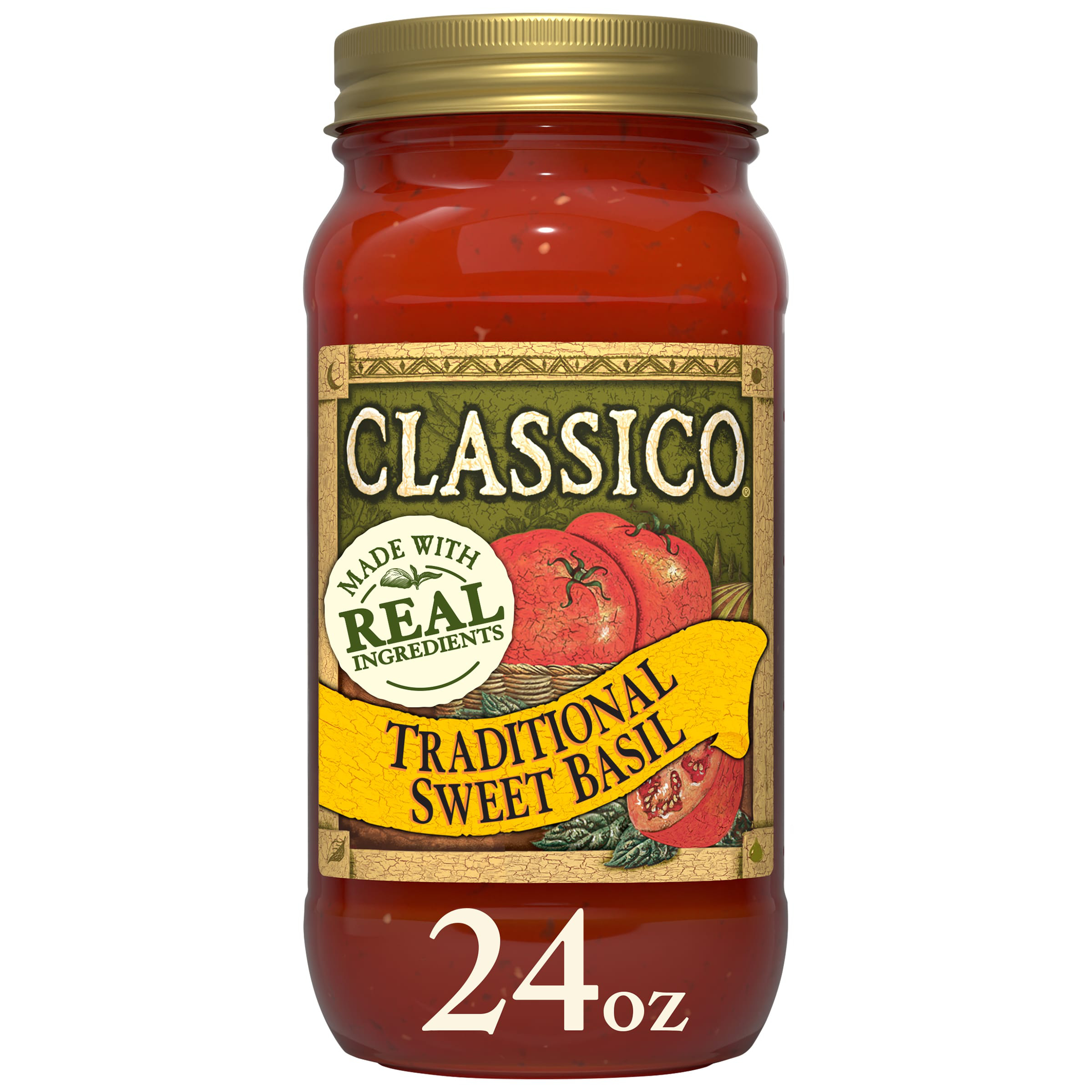 Classico Traditional Sweet Basil Pasta Sauce, 24 oz Jar | Giant