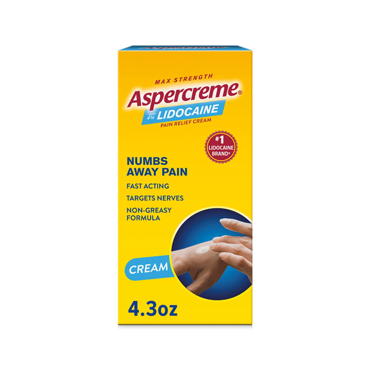 Aspercreme Lidocaine Pain Relief Cream Soothes Aggravated Nerves, Numbing  Topical Analgesic With Max-Strength 4% Lidocaine & Moisturizing Aloe, 4.3  Oz. | Giant Eagle | Because It Matters | Grocery Store & Pharmacy
