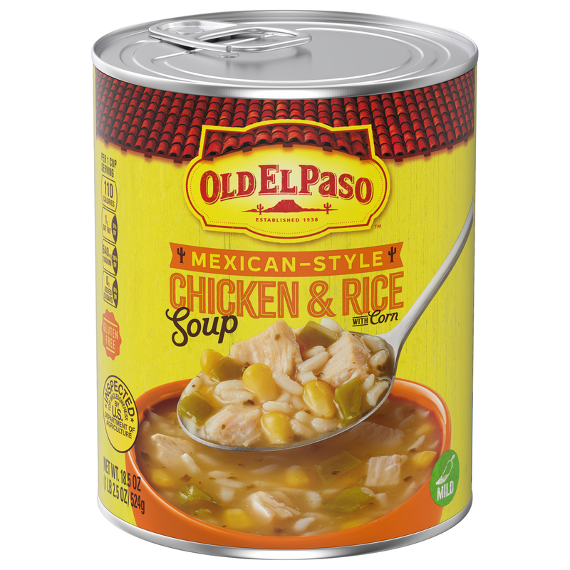 Old El Paso Mild Mexican-Style Chicken & Rice Soup with Corn