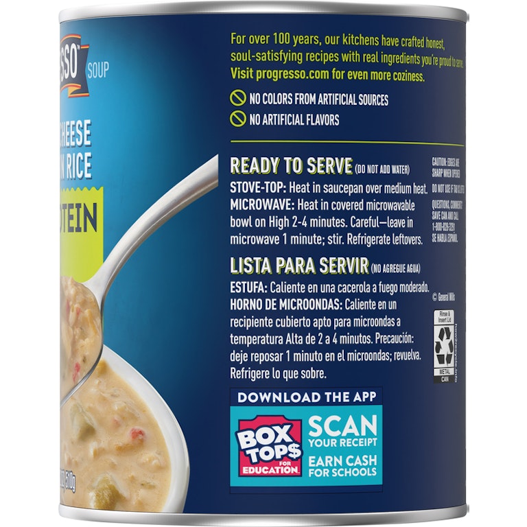 Progresso Broccoli Cheese with Brown Rice Soup | Giant Eagle Progresso Broccoli Cheese with Brown Rice Soup | Giant Eagle