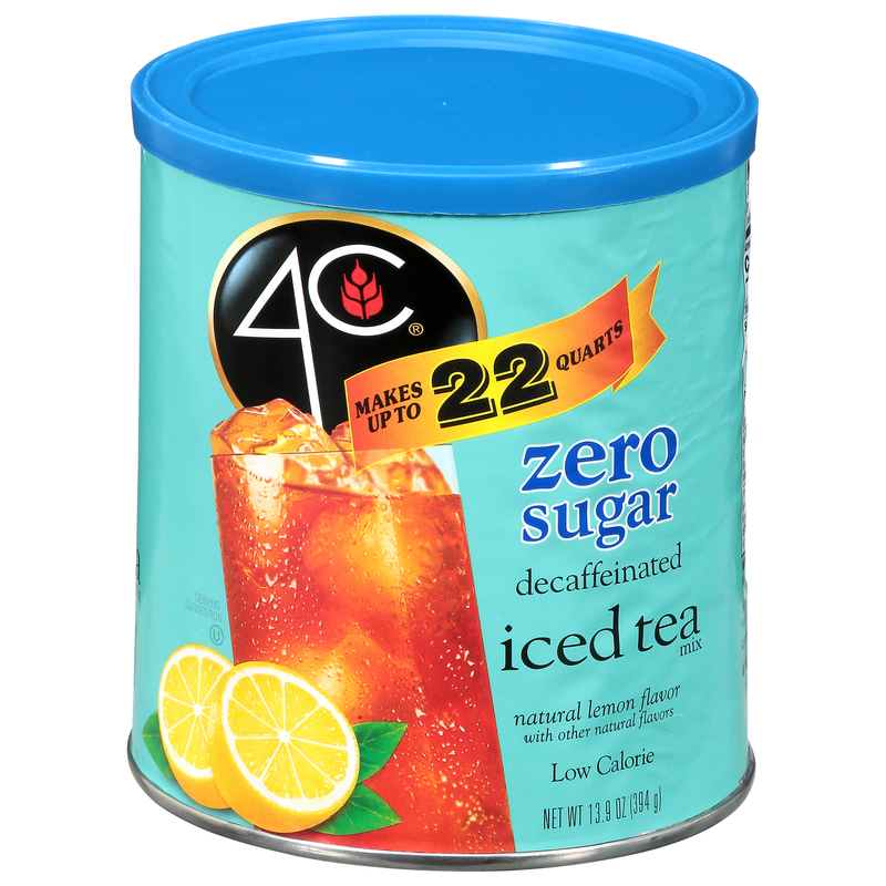 4C Zero Sugar Decaffeinated Natural Lemon Flavor Iced Tea Mix