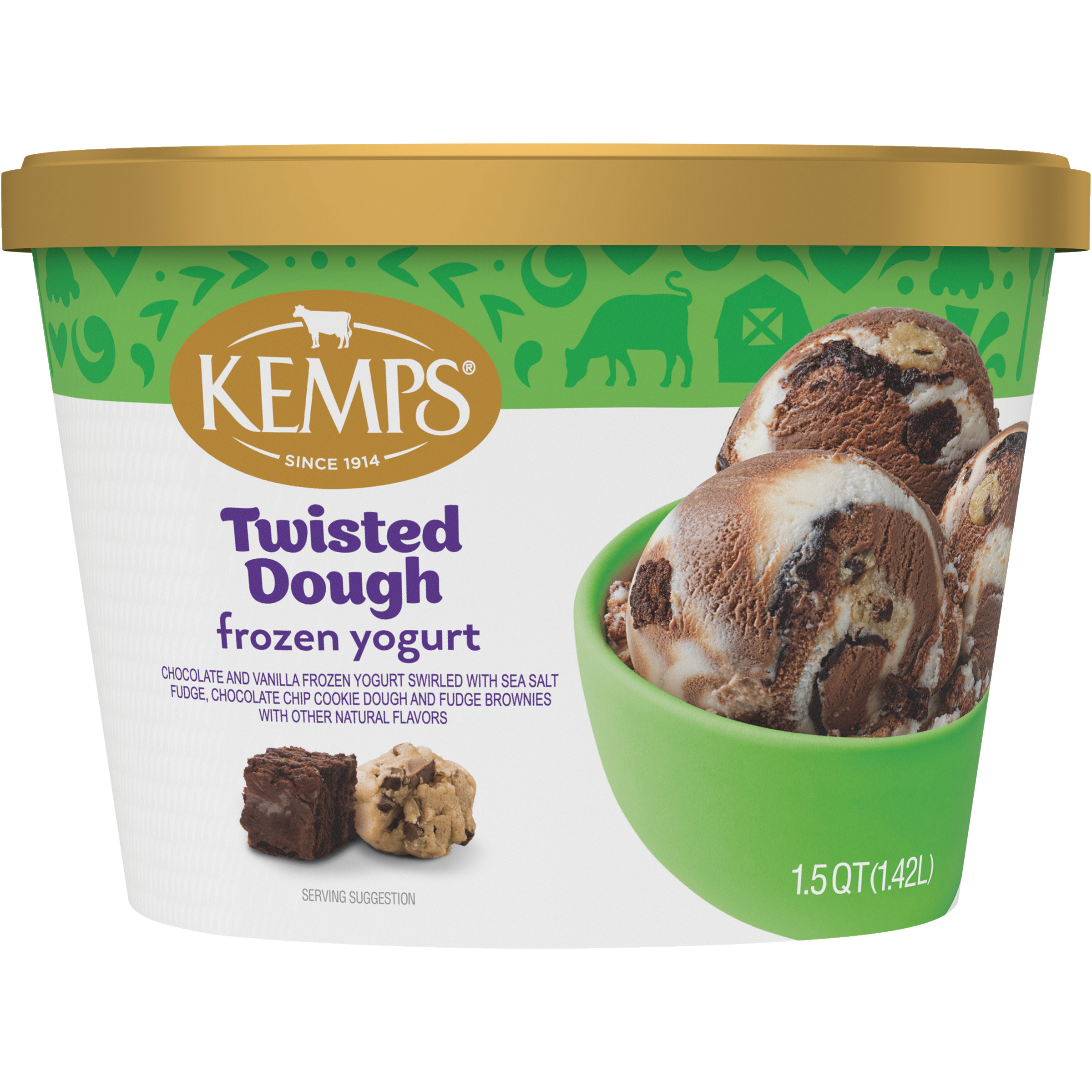 Kemps Twisted Dough Frozen Yogurt 1.5 Quart | Giant Eagle
