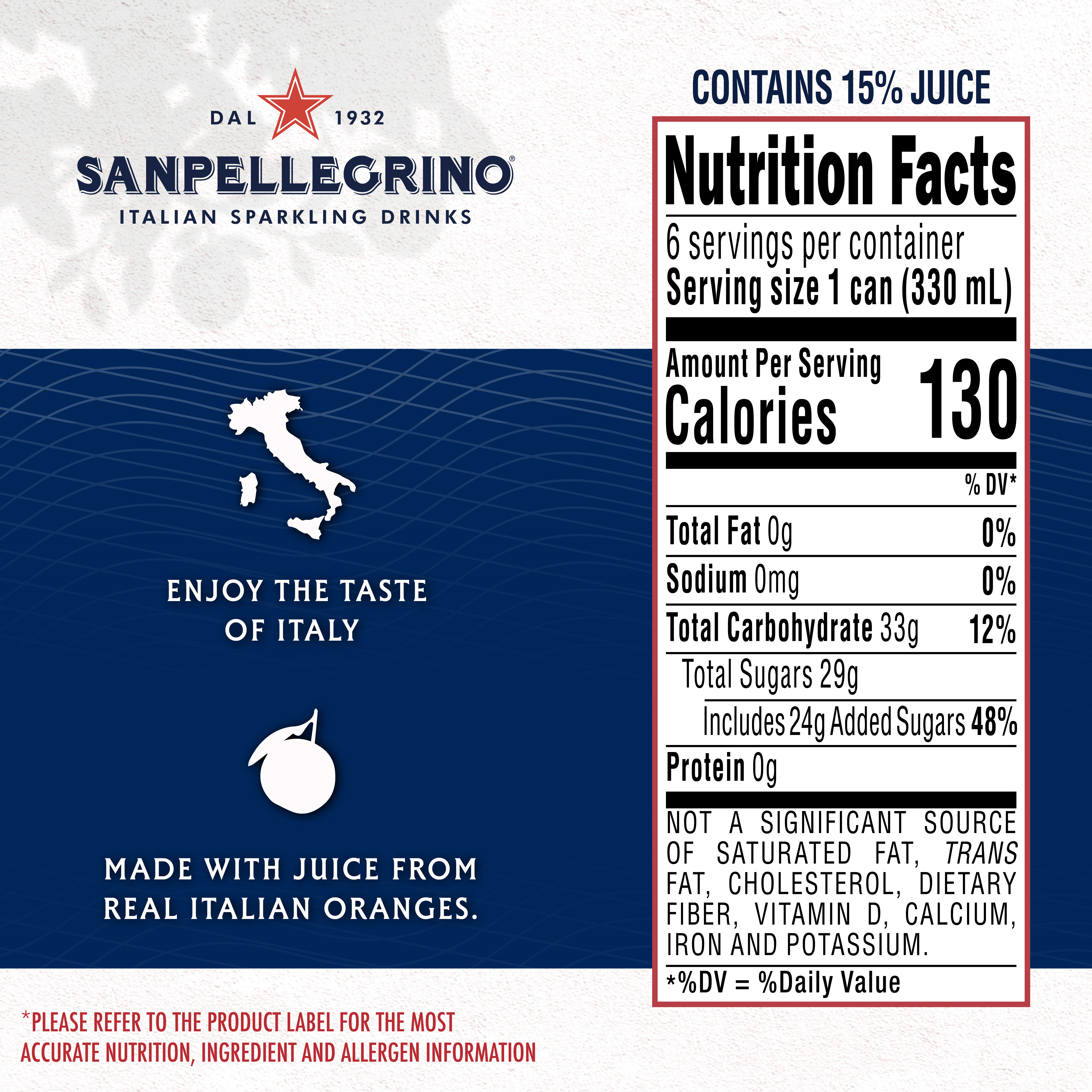 Sanpellegrino Italian Sparkling Drink Aranciata Rossa, Sparkling