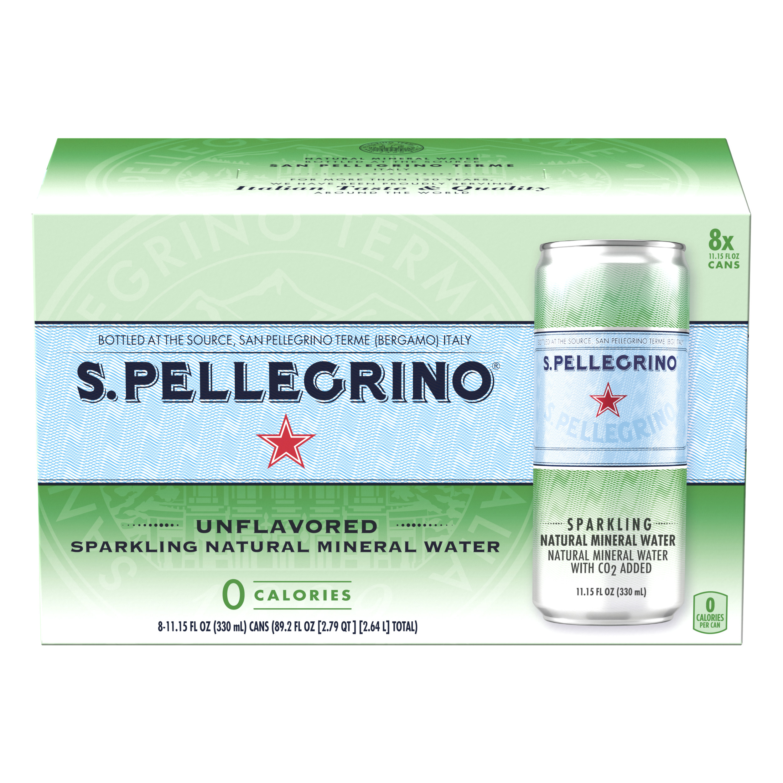 SAN PELLEGRINO ESSENZA Mineral water Sparkling Can (8x330ml